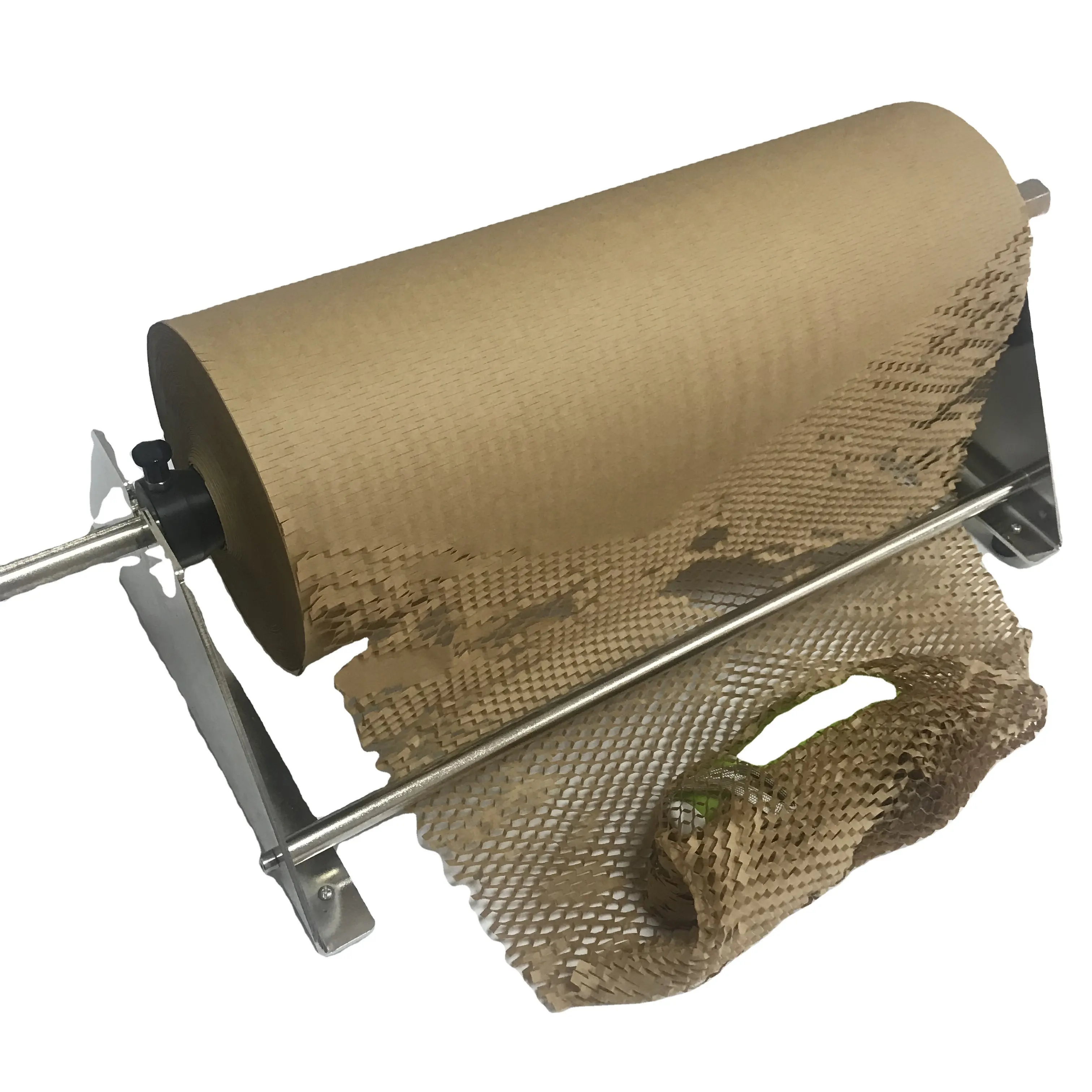 Embalagem reciclável Kraft Honeycomb Paper Dispenser com papéis únicos Honeycomb Paper Wrap Machine para pacote