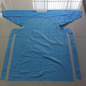 EN13795 pasado Color azul desechable CPE vestido con el pulgar gancho - Product Image 3