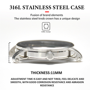 Đồng hồ đeo tay cơ khí Tourbillon cao cấp khung thép không gỉ mặt kính Sapphire dây da chống nước mới chính hãng - Product Image 5