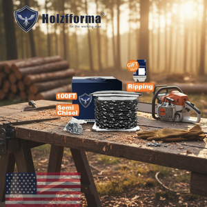 100FT Roll .404' .063'' Semi Chisel Ripping Saw Chain with 40 Sets <b>Matched</b> Connecting Links and 25 <b>Boxes</b> - Product Image 3