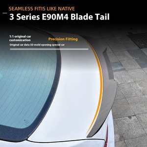 M4 E90 3ชุด2005-12ด้านหลังปีกบนสปอยเลอร์ชั้นเดียว ABS คาร์บอนไฟเบอร์อุปกรณ์ตกแต่งภายนอก AMP-Z WY-E9 WY-E90B - Product Image 5