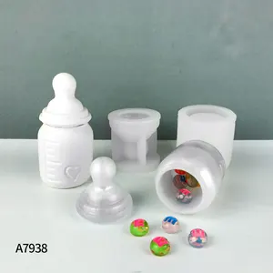 A7938 3D תינוק בקבוק צורת טיח סיליקון עובש DIY תינוק בקבוק סיליקון עובש