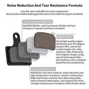 ผ้าเบรกจักรยาน ESLNF ทนทานต่อการสึกหรอ ผ้าเบรกดิสก์กึ่งโลหะสำหรับจักรยานเสือภูเขา สีดำ อะไหล่จักรยาน - Product Image 6