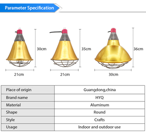 Trang trại lợn Pet nhôm không thấm nước bảo quản brooder Nhiệt Đèn, kim loại gia cầm heo con gà trò chơi fowl Nguồn cung cấp sưởi ấm đèn - Product Image 3