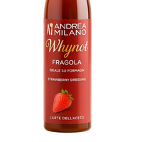 Andrea Milano Gourmet - Crème liquide au vinaigre balsamique aromatisée à la glace de fraises - Bouteille en plastique de 150 ml - Certifiée Halal - Mélange