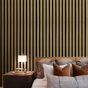 Panel Acústico de Pared de Alta Durabilidad, Insonorizante, con Acabado de Madera HDF MDF, Paneles Decorativos 3D Resistentes a las Manchas para Hoteles - Product Image 2