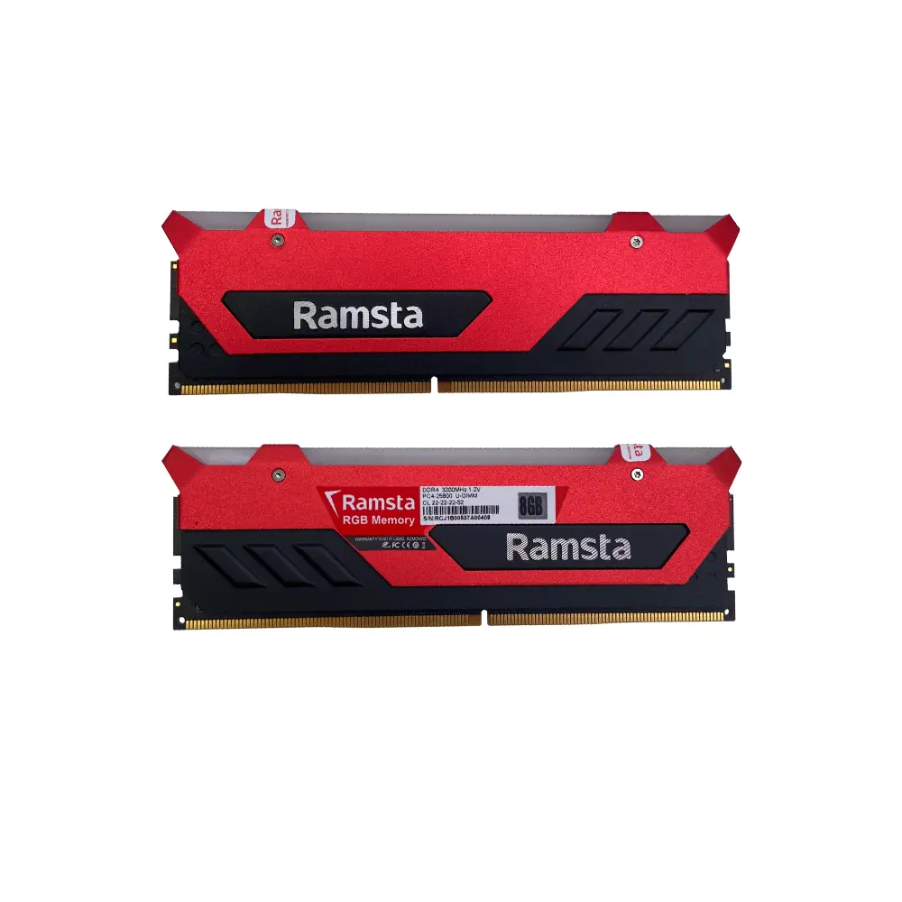 RamstaRGBゲーミング32GB (2x16GB) DDR4 DRAM3200MHzデュアルチャンネルデスクトップDIMMメモリキットコンピューター部品