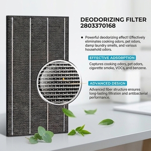 FZ-W45HF <span class=keywords><strong>HEPA</strong></span> และตัว<span class=keywords><strong>กรอง</strong></span>คาร์บอนสำหรับ KC-W45/KC-Y45/KC-Z45/KC-450Y3 เครื่องฟอกอากาศใช้ในครัวเรือน H12 ทรู <span class=keywords><strong>HEPA</strong></span> 370x235 มม. - Product Image 5