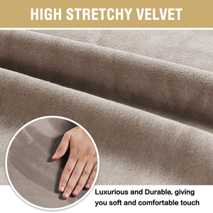 Thick Luxury Customized Fundas De Sillas Dining Seat <b>Covers</b> Elastic Velvet <b>Stretch</b> Spandex Dining Chair <b>Cover</b> - Product Image 5