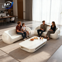 Ensemble de canapés sectionnels, chaises et tables en fibre de verre sur mesure, modernes, luxueux et durables, forme personnalisée pour hôtels, villas, bureaux, écoles