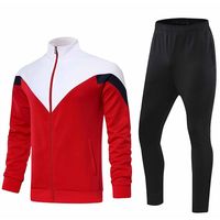 Setelan Jogging latihan sepak bola lengan panjang desain baru kualitas terbaik 100% poliester jaket tahan angin setelan olahraga sepak bola kustom