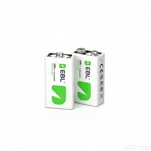 EBL CUZ - Paquete de Baterías NIMH de 150 mAh, 9 V, Recargables, 6f22, 150 mAh, para Micrófonos - Product Image 1