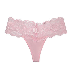 Mutandine di pizzo trasparente Sexy da donna americana biancheria intima <span class=keywords><strong>perizoma</strong></span> alla moda di tutti i giorni con modello personalizzato <span class=keywords><strong>perizoma</strong></span> tinta <span class=keywords><strong>in</strong></span> tinta unita Lingerie - Product Image 5