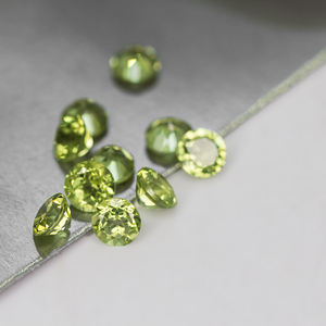 Pietre Sciolte di Peridoto Verde Naturale, <span class=keywords><strong>Olivina</strong></span> Taglio Brillante Rotondo 0.8-4 mm per Creazione di Gioielli - Product Image 2