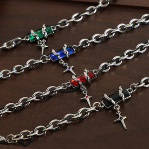 Joyería impermeable pulsera <span class=keywords><strong>de</strong></span> circón <span class=keywords><strong>de</strong></span> color cuadrado <span class=keywords><strong>Cadena</strong></span> <span class=keywords><strong>de</strong></span> doble capa hipoalergénica pulsera <span class=keywords><strong>de</strong></span> acero inoxidable apilada joyería - Product Image 4