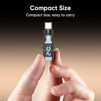 Adaptateur magnétique USB C à affichage numérique rotatif à 540 degrés, PD 240W, 9 broches, avec embouts USB C et Micro USB, câble de charge et de données USB C