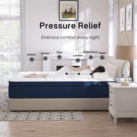 Matelas en boîte avec ressorts ensachés améliorés, mousse à mémoire de forme et ressorts ensachés pour isolation du mouvement, pour un sommeil rafraîchissant et respirant