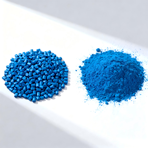 PP PE HDPE <span class=keywords><strong>LDPE</strong></span> ABS màu xanh masterbatch cho ép phun và đúc thổi, phim thổi của bao bì túi - Product Image 3