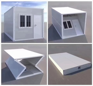 Standaard Stabiliteit Prefab Opvouwbare Mobiele Huis Stapelbare Geprefabriceerde Opvouwbare <span class=keywords><strong>Container</strong></span> Huis Rampenbestrijding Huisvesting Garage - Product Image 5