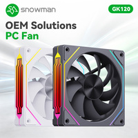 Ventilador de PC GK120 de 6 Pines, 120 mm, RGB Blanco, con Rodamiento Fluido, Silencioso (20dBA), 1200 RPM, 12V CC, para Refrigeración de Procesador en Computadoras para Juegos
