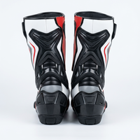 Chaussures de course haute performance en cuir antidérapantes et durables pour homme et femme, mi-mollet, avec fermeture éclair, pour tout-terrain, rouge, noir, blanc, toutes saisons