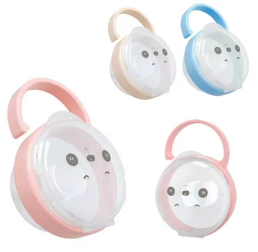 Baby PP Pacifier Box Portable Cute Expression Pacifier Nipple Container Travel Dust-proof Storage Case Gadget Stroller Accessory