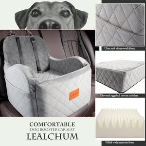 Manufacturer China Dog Booster Car Seat for <b>Small</b>/Medium Dog Memory Foam Elevated <b>Cushion</b> Detachable and Washable Safety Leashes - Product Image 5