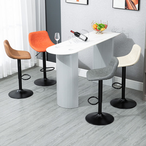 Bar <strong>Stools</strong> Cafe Furniture Restaurant Nordic Kitchen Cheap Gold High Chair Counter Modern Leather Metal Bar <strong>Stools</strong> <strong>With</strong> <strong>Back</strong> - Product Image 6