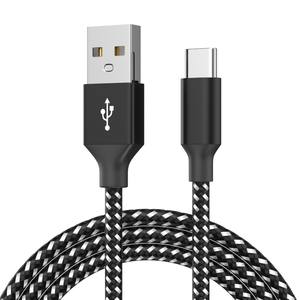 Câble USB de type C 3A, gaine en nylon miniature, chargeur rapide pour téléphone Samsung avec câble USB-C - Product Image 1