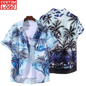 Camisa y Pantalones Cortos Hawaianos con Estampado Personalizado a Todo Color para Niños, Ropa Hawaiana Masculina con Estampado Completo para el Verano - Product Image 1