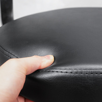 Chaise de laboratoire pivotante moderne en acier inoxydable avec dossier en cuir antistatique ESD pour les écoles, les ateliers, les hôpitaux K64