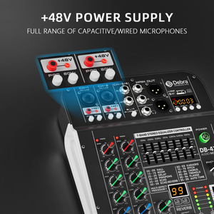 Debra Professional BT 4-Channel DB-4X Contrôleur DJ pour Podcast, Console de Mixage Audio Stéréo Webcaster, Voix Réglable 80Hz-12kHz - Product Image 3