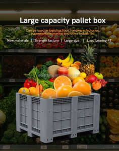 Industrial Plastic Pallet Box Heavy Duty Large Stackable Storage Tote Bin for Warehouse