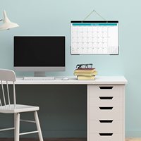 Calendrier mural de bureau 2026 sur 18 mois avec grands blocs lignés personnalisables pour la planification et l'organisation