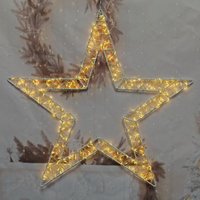 IP44 Multifunktionale Innen-/Außen-Dekoration 2700K Sanftes Warmweiß Weihnachten 300LED Sternförmiger Eisenrahmen LED Hängende Partybeleuchtung