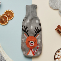 Pull pour animaux de compagnie personnalisable, respirant, luxueux, pour l'hiver de Noël, tricoté, doux, lavable en machine, manteau d'extérieur, col roulé, motif à carreaux