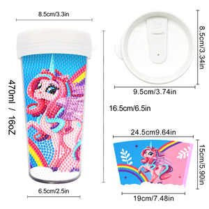 DIY diamante pintura artesanía <span class=keywords><strong>Cristal</strong></span> Diamantes <span class=keywords><strong>de</strong></span> imitación diamante arte taza <span class=keywords><strong>de</strong></span> <span class=keywords><strong>agua</strong></span> diamante pintura artesanía pegatina botella <span class=keywords><strong>de</strong></span> bebida - Product Image 3