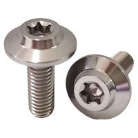 Vis en titane GR5 M6*18mm à tête cylindrique haute résistance, vis Torx interne, vis à tête conique à bride, vis à tête étoile interne, prix usine