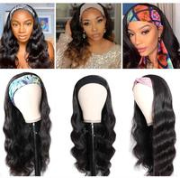 Originea Wholesale Perruque Bandeau Cheveux Humains Bouclés Jerry, Cheveux Vierges Brésiliens, Perruques en Cheveux Humains Fabriquées à la Machine avec Bandeau pour Femmes