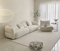 Canapé d'angle en tissu Bobo Ball, modèle L, très populaire auprès des blogueurs, idéal pour salon, appartement, villa, grand appartement, design incurvé au sol, vente directe usine