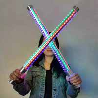 Bâton lumineux LED RGB personnalisé avec logo, durable, pour service VIP, bar lumineux rythmique, activé par le son, alimenté par USB, lampe d'ambiance