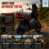 Scooter d'aventure haute performance 150 cm³, refroidissement par air, 4 temps, CVT, moto de ville à essence pour adultes, moto de banlieue