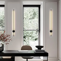 Applique murale LED rotative minimaliste en gros applique murale linéaire à 360 degrés pour salon couloir hôtel allée