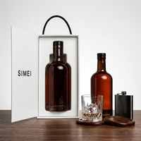 Boîte cadeau personnalisée pour bouteille de vin, boîte rigide magnétique pour whisky avec insert en mousse, poignée en corde, emballage de luxe pour spiritueux, vente en gros