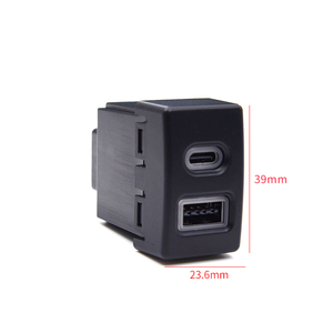 Adapté aux modèles <span class=keywords><strong>Mazda</strong></span> 6/2/<span class=keywords><strong>3</strong></span>/5 de 2004 à 2015, interface de charge rapide USB de type C pour téléphone portable en voiture. - Product Image 6