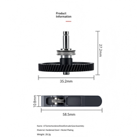 Suku Cadang Printer 3D Kit Roda Gigi Ekstruder Perakitan Roda Gigi Ekstruder Pengganti Suku Cadang Cocok untuk Printer 3D FDM Bambu Lab A1 Mini