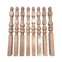Massivholz-Treppengeländerpfosten aus Roteiche, Weißeiche, Schwarznuss, Teakholz, Individuelle Farbe und Stil für Treppengeländer
