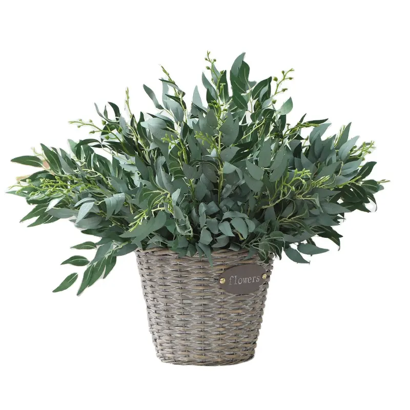Simulation plants home decoration bunches of willow wicker leaves green plants potted plants