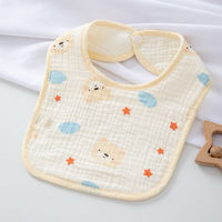 Bavoir carré pour bébé en gaze de coton imprimée 6 couches, réutilisable, doux et absorbant, pour nourrissons