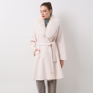 <span class=keywords><strong>Soldes</strong></span> Exceptionnelles : Manteau en Laine Pas Cher YY20069 100% Laine avec Col en Véritable Fourrure de Renard, Manteau en Cachemire pour Femme - Product Image 5